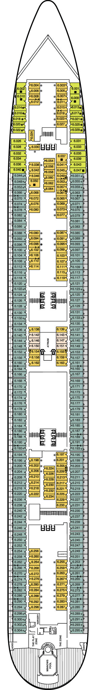 Cunard Queen Mary 2 (844-442-7847): Queen Mary 2 Deck Plan Deck 6 Balconies